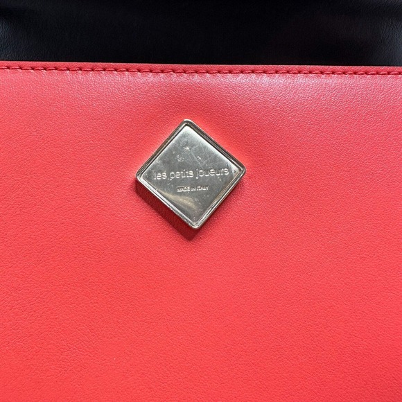 Les Petits Joueurs Corallo Micro Pixie Mini Handbag Red Coral 3 Pockets Italy - Picture 11 of 16